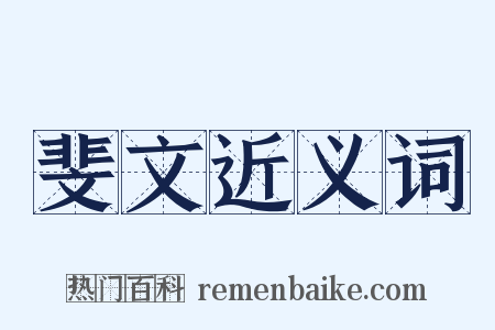 斐文近义词是什么意思的图片